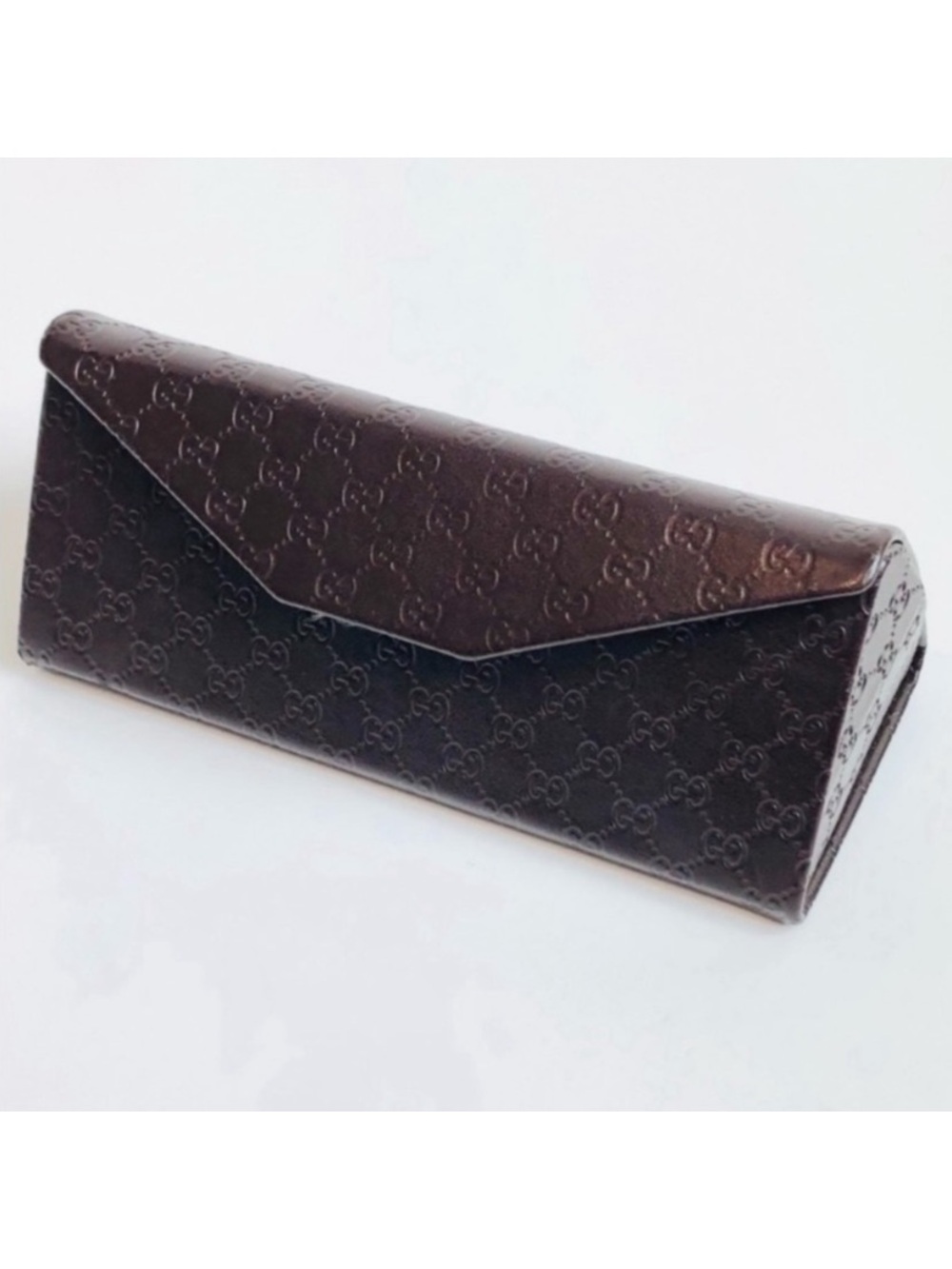 Gucci Dark Brown Monogram Envelope Sunglasses Case